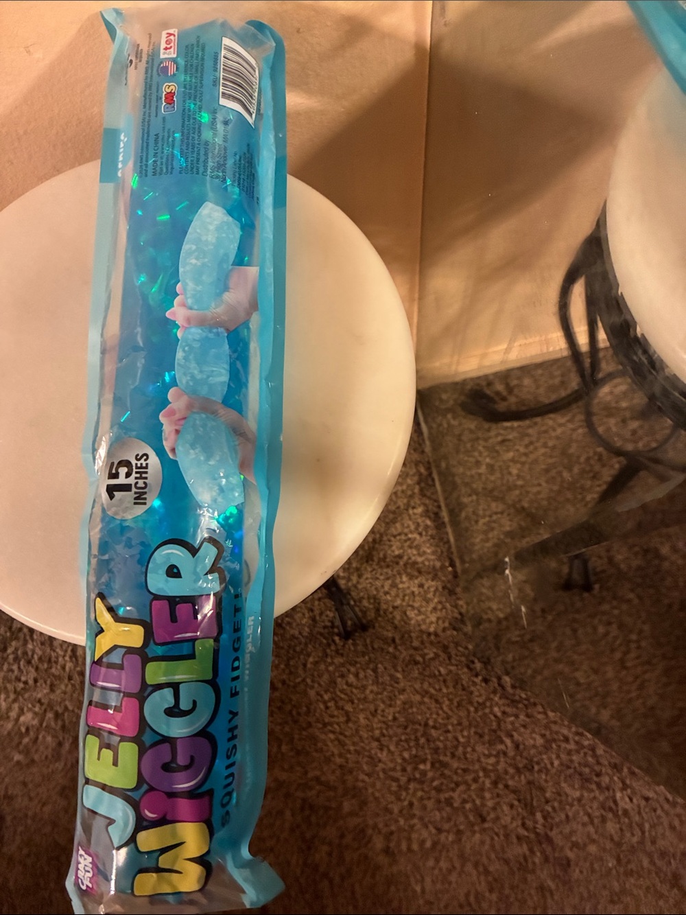 Blue RMS Crazy Fun Jelly Wiggler Squishy Fidget -